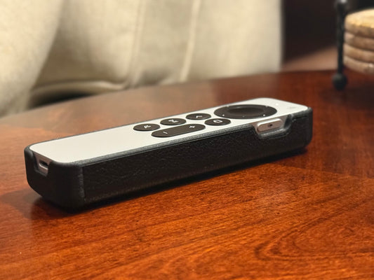 BLACK LEATHER SIRI REMOTE COVER